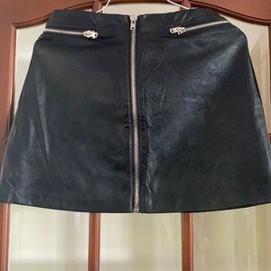 Faux leather mini skirt